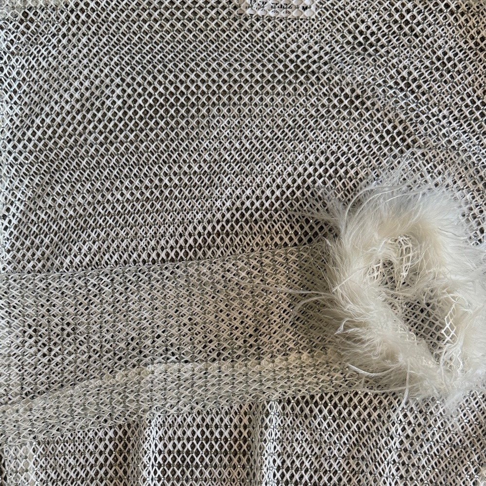 12th Tribe White Sheer Beaded Dress - Picture 4 of 4